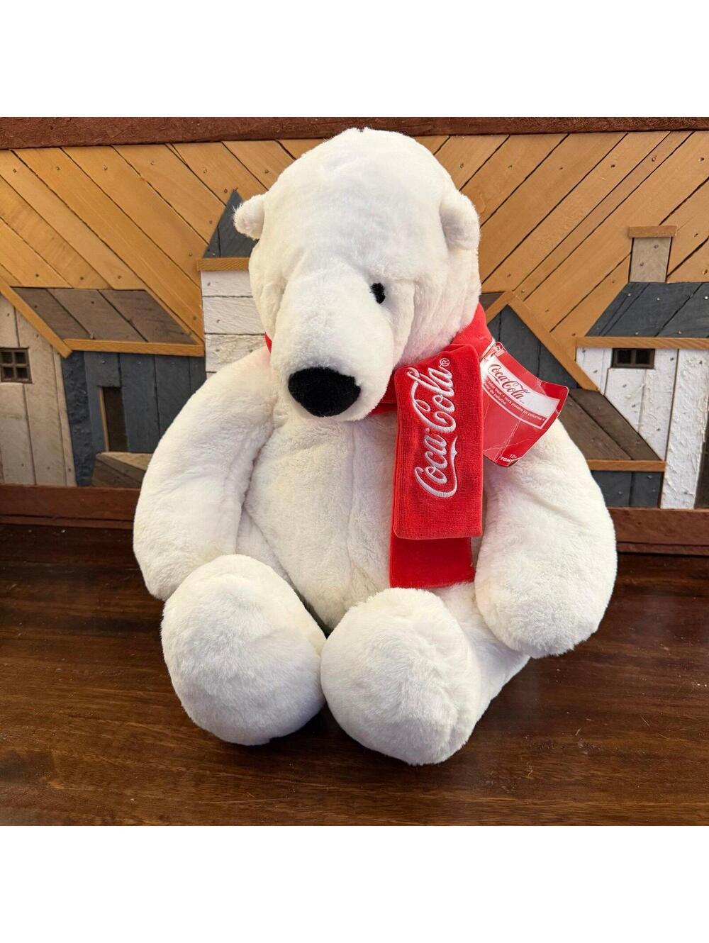 1993 Coca-Cola‎ Polar Bear Plush - 16" Tomy Collectible